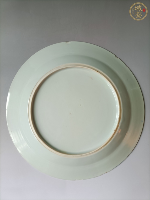 古玩陶瓷清中·青花山水樓閣紋盤真品鑒賞圖