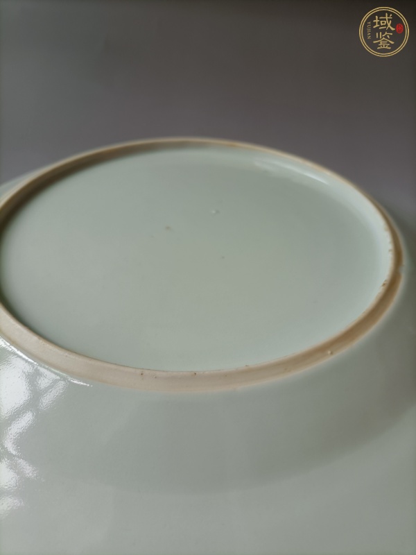 古玩陶瓷清中·青花山水樓閣紋盤真品鑒賞圖