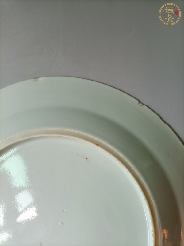 古玩陶瓷清中·青花山水樓閣紋盤真品鑒賞圖