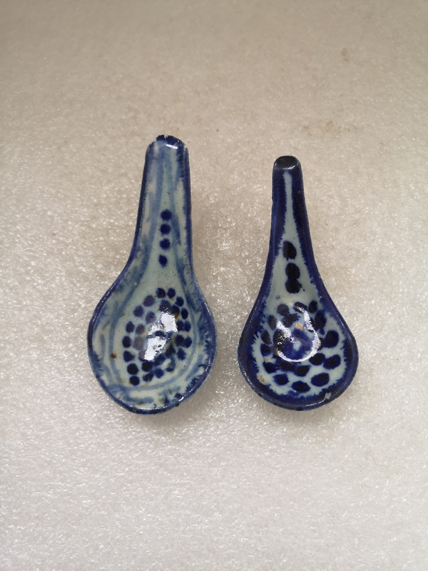 古玩陶瓷清中期青花湯勺拍賣,當(dāng)前價格260元