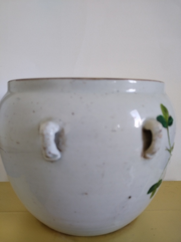 古玩陶瓷花鳥紋四系粥罐拍賣，當前價格58元