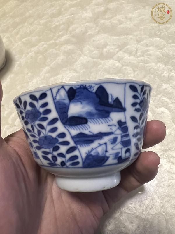 古玩陶瓷晚清青花杯真品鑒賞圖