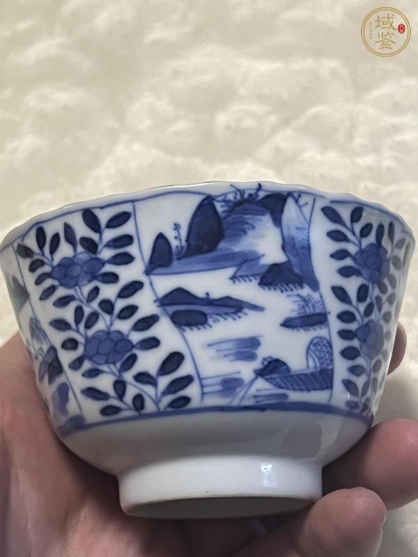 古玩陶瓷晚清青花杯真品鑒賞圖