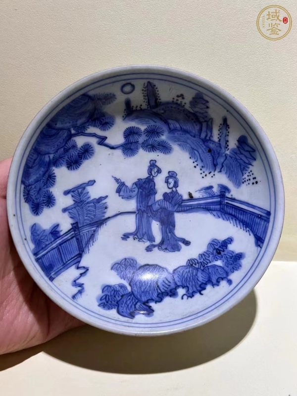 古玩陶瓷青花二喬圖孔明碗真品鑒賞圖