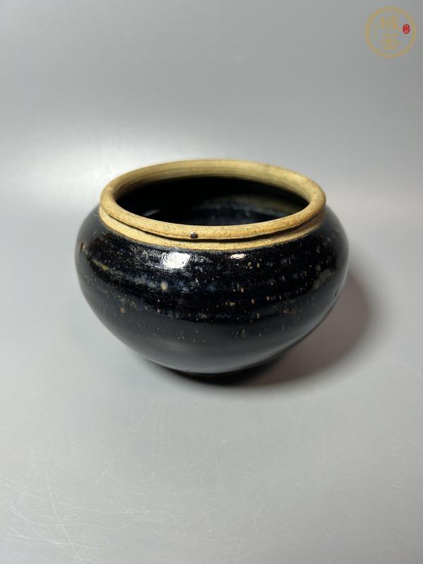 古玩陶瓷黑釉茶入 真品鑒賞圖