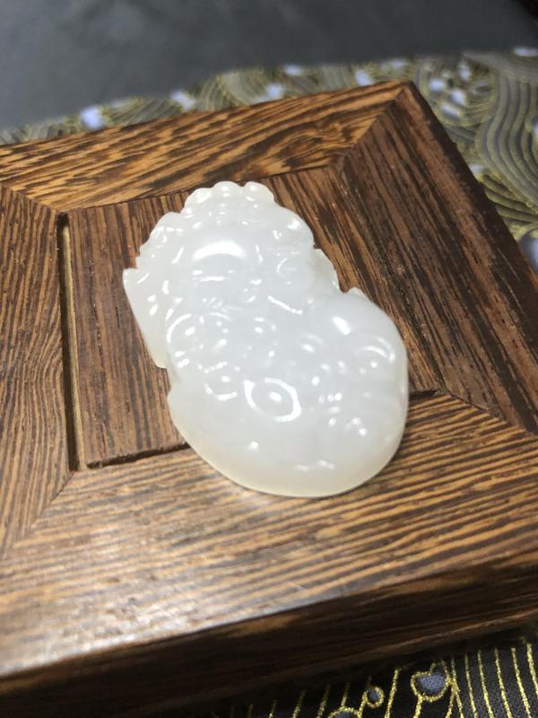 古玩玉器白玉雕貔貅掛件拍賣,當前價格59元