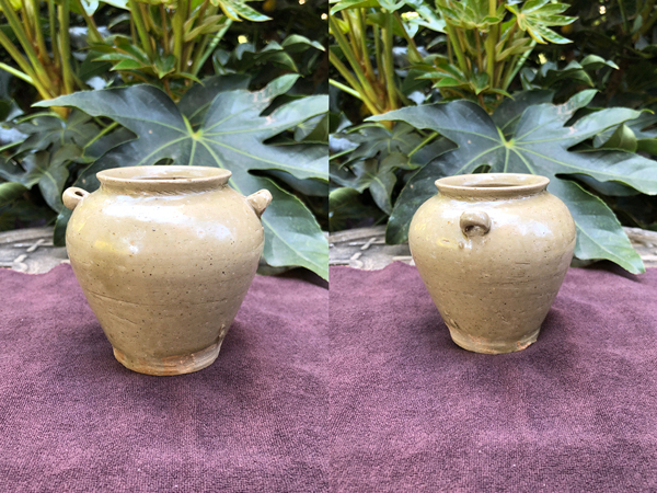 古玩陶瓷越窯青釉雙系罐拍賣,當前價格1500元