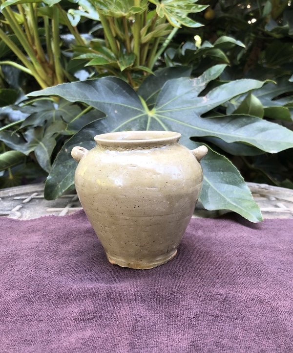 古玩陶瓷越窯青釉雙系罐拍賣,當前價格1500元