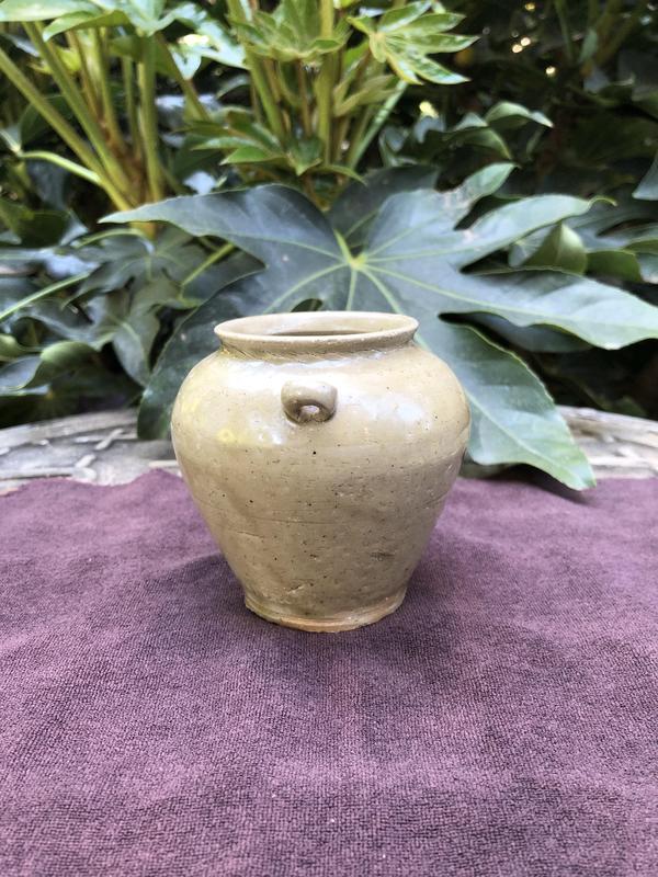古玩陶瓷越窯青釉雙系罐拍賣,當前價格1500元