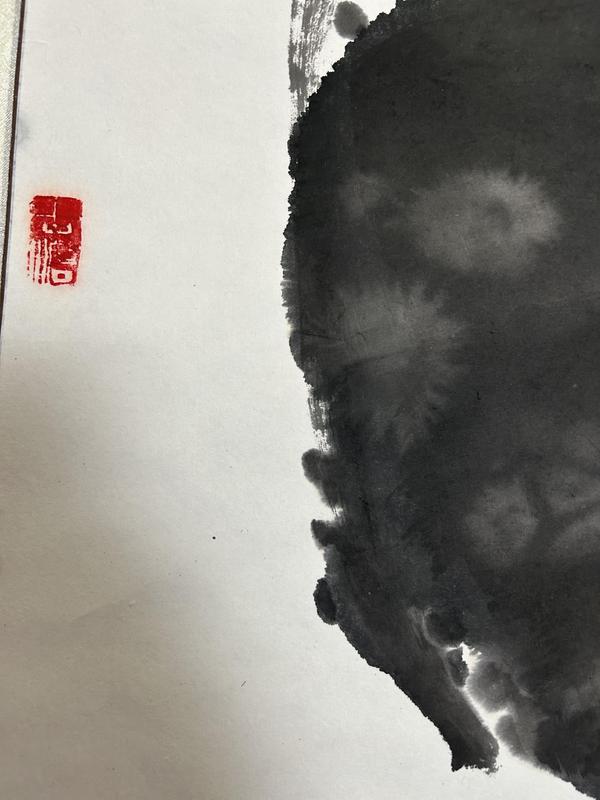 古玩字畫初東風(fēng)老師精品寫意荷花拍賣，當(dāng)前價(jià)格658元