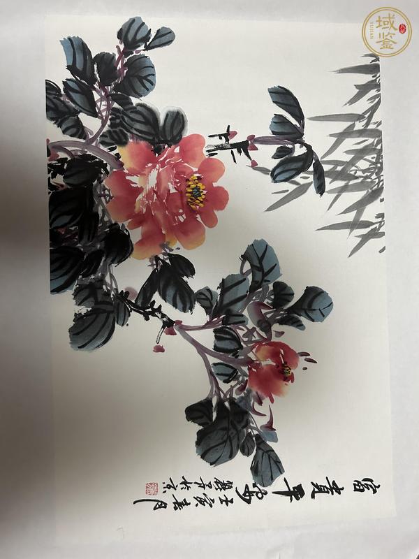 古玩字畫麗芳  花鳥橫幅真品鑒賞圖