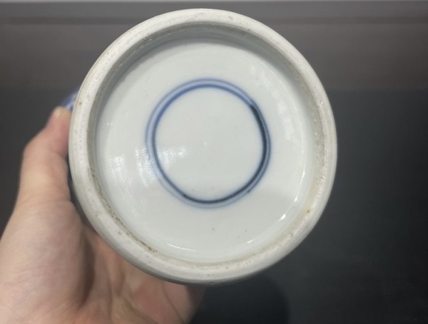 古玩陶瓷晚清青花富貴白頭瓶拍賣,當前價格4999元