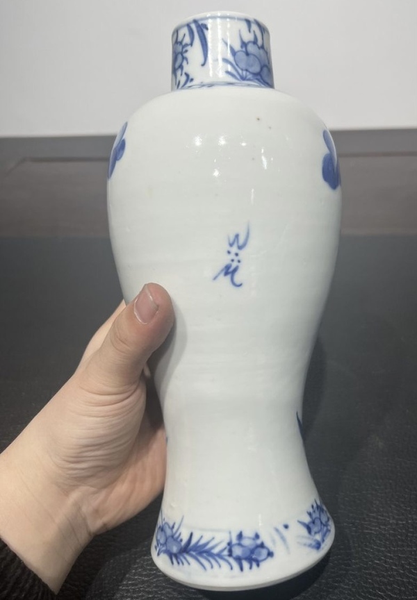 古玩陶瓷晚清青花富貴白頭瓶拍賣,當前價格4999元