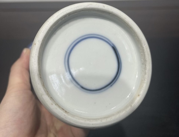 古玩陶瓷晚清青花富貴白頭瓶拍賣,當前價格4999元