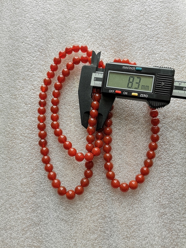 古玩玉器紅瑪瑙珠手串拍賣,當前價格678元