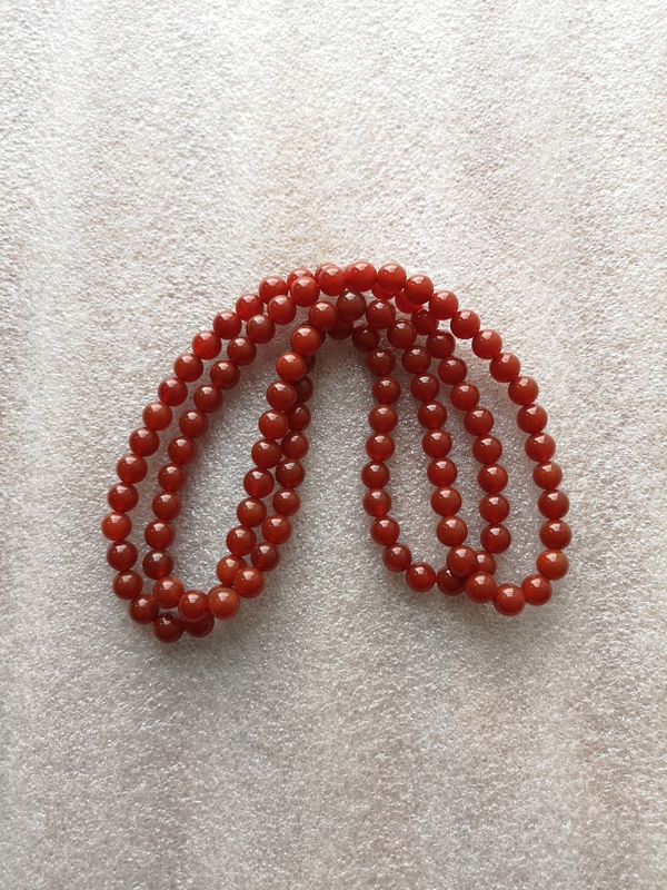 古玩玉器紅瑪瑙珠手串拍賣,當前價格678元