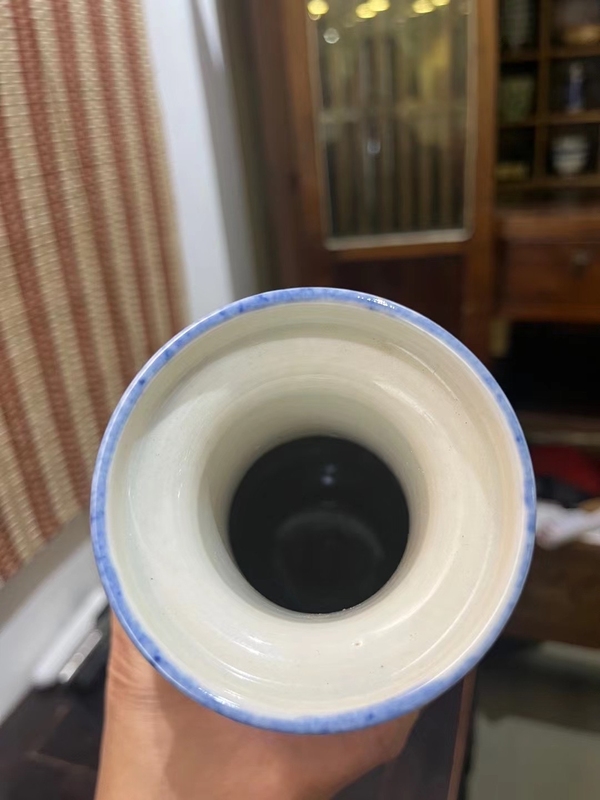 古玩陶瓷撒藍釉棒槌瓶拍賣，當前價格5000元