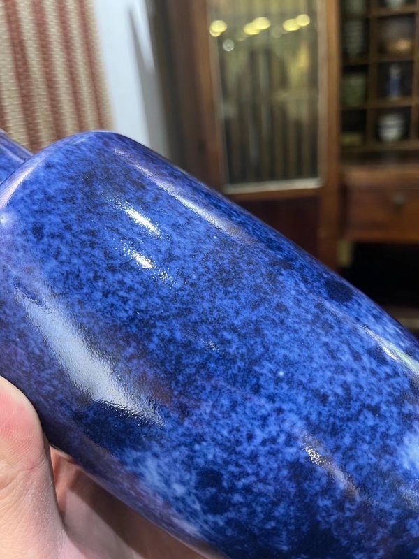 古玩陶瓷撒藍釉棒槌瓶拍賣，當前價格5000元