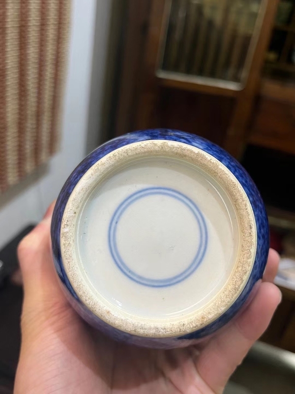 古玩陶瓷撒藍釉棒槌瓶拍賣，當前價格5000元