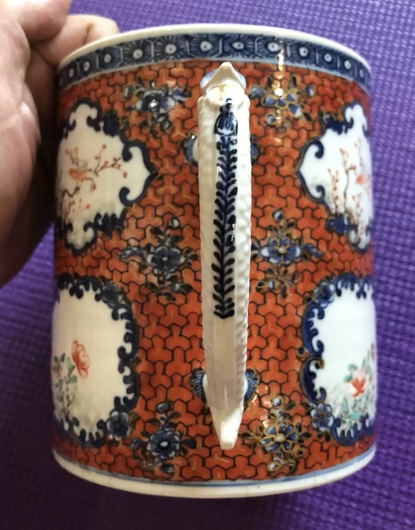古玩陶瓷清乾隆青花廣彩描金人物故事紋馬克杯拍賣,當前價格3200元