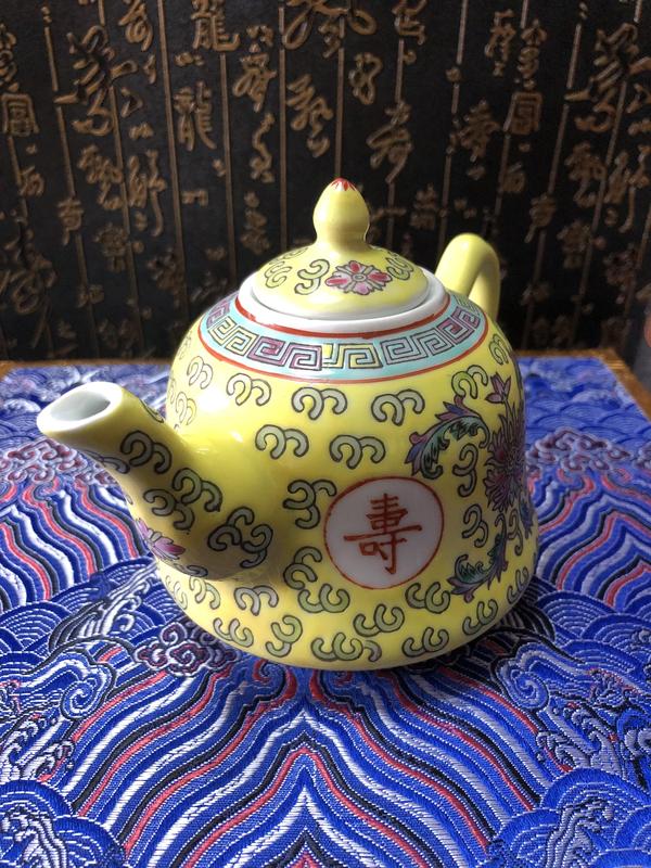 古玩陶瓷吉語紋執壺茶壺拍賣,當前價格338元