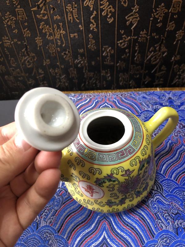 古玩陶瓷吉語紋執壺茶壺拍賣,當前價格338元