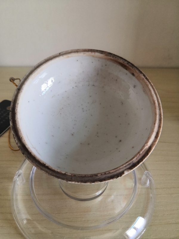 古玩陶瓷礬紅五福捧壽紋粉盒拍賣,當前價格600元