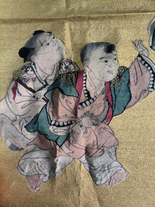 古玩雜項(xiàng)繡 刺繡 緙絲 嬰戲圖  織錦拍賣，當(dāng)前價(jià)格4800元