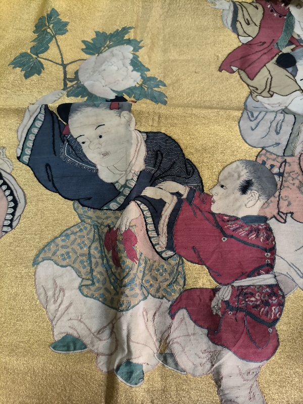 古玩雜項(xiàng)繡 刺繡 緙絲 嬰戲圖  織錦拍賣，當(dāng)前價(jià)格4800元