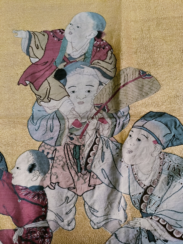 古玩雜項(xiàng)繡 刺繡 緙絲 嬰戲圖  織錦拍賣，當(dāng)前價(jià)格4800元