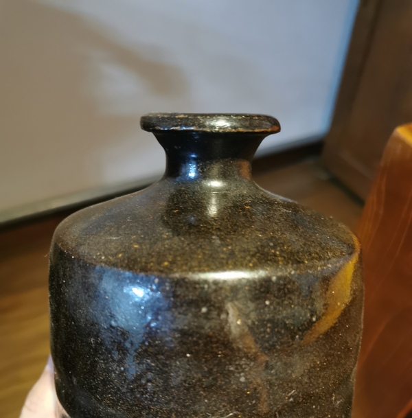 古玩陶瓷明代?黑釉梅瓶拍賣,當前價格2600元