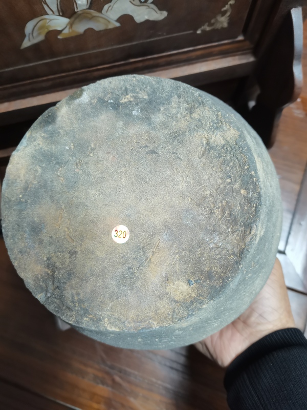 古玩陶瓷戰漢灰陶印紋雙系罐拍賣,當前價格3888元