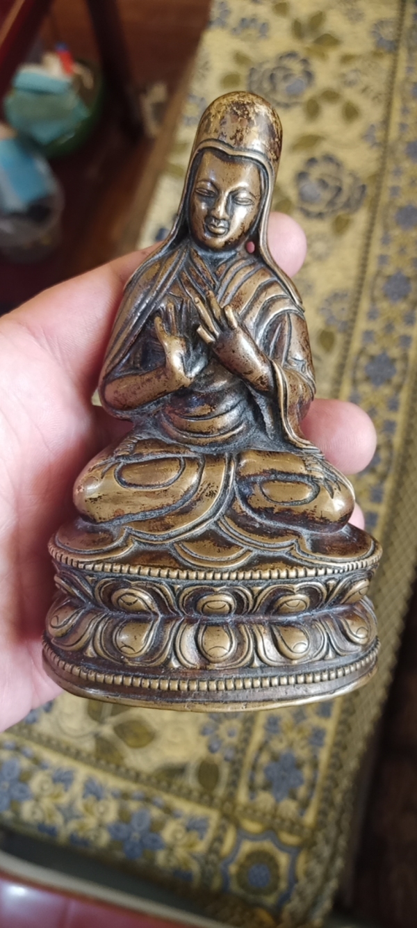 古玩铜器藏传萨迦班智达拍卖，当前价格16999元