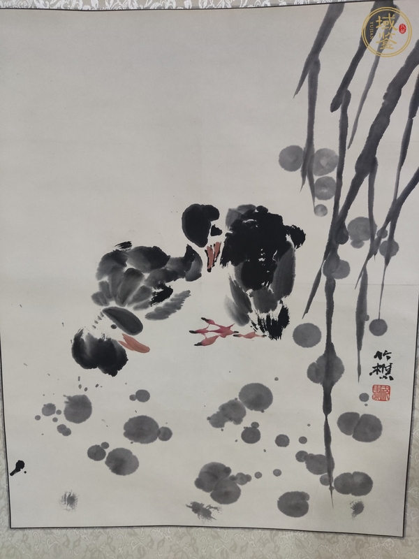 古玩字畫(huà)祝燾  花卉真品鑒賞圖