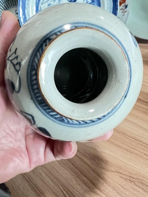 古玩陶瓷山水紋青花石榴尊拍賣,當前價格1300元