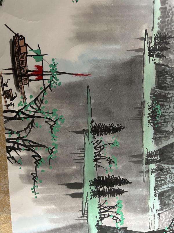 古玩字畫李山聚老師作品“漓江之春”拍賣,當前價格5788元
