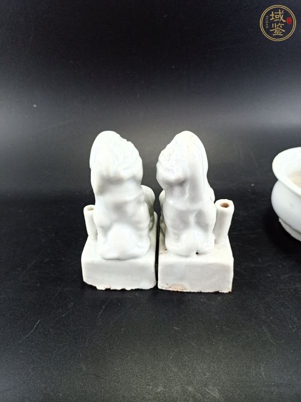 古玩陶瓷明末清初·白釉三供 香爐真品鑒賞圖