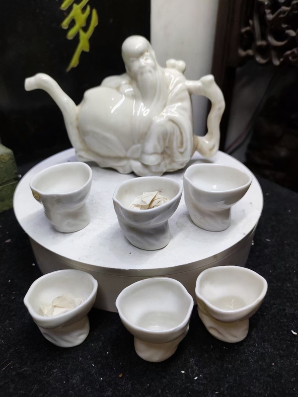 古玩陶瓷壽星執(zhí)壺茶器拍賣，當前價格368元