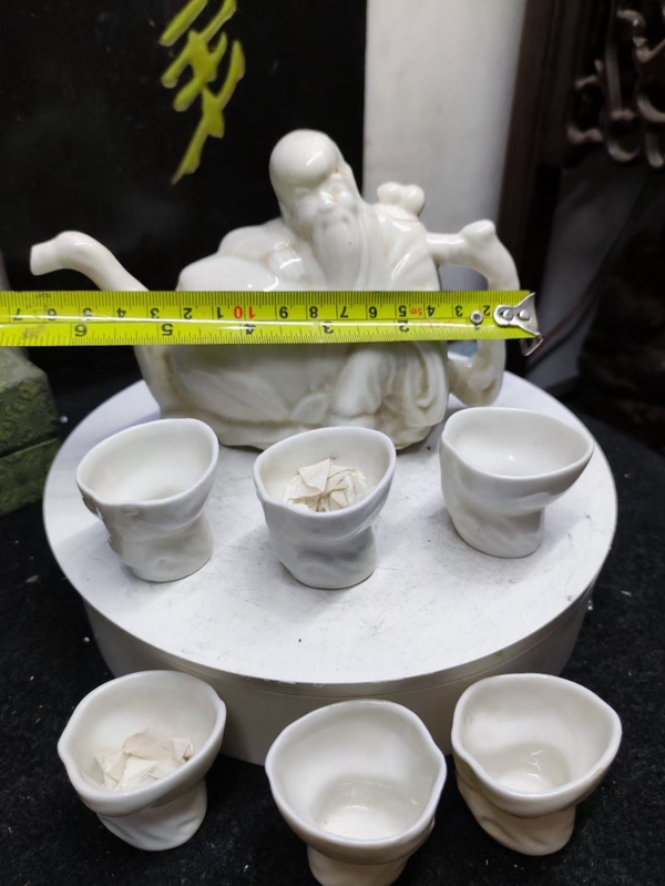 古玩陶瓷壽星執(zhí)壺茶器拍賣，當前價格368元