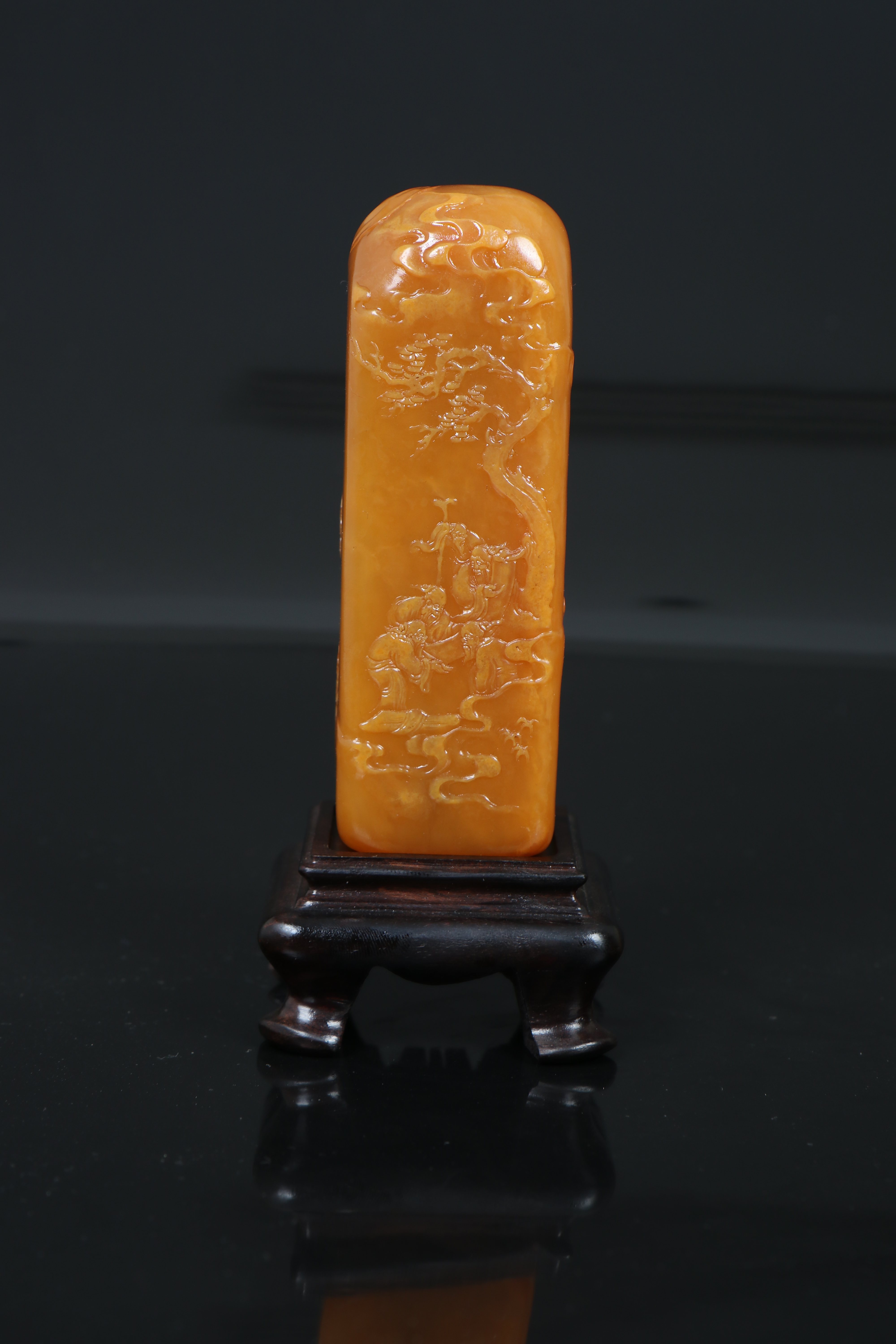 貔貅】古獣 田黄 美品 ラオス 老挝 水凍 印材 落款 遊印 雅号