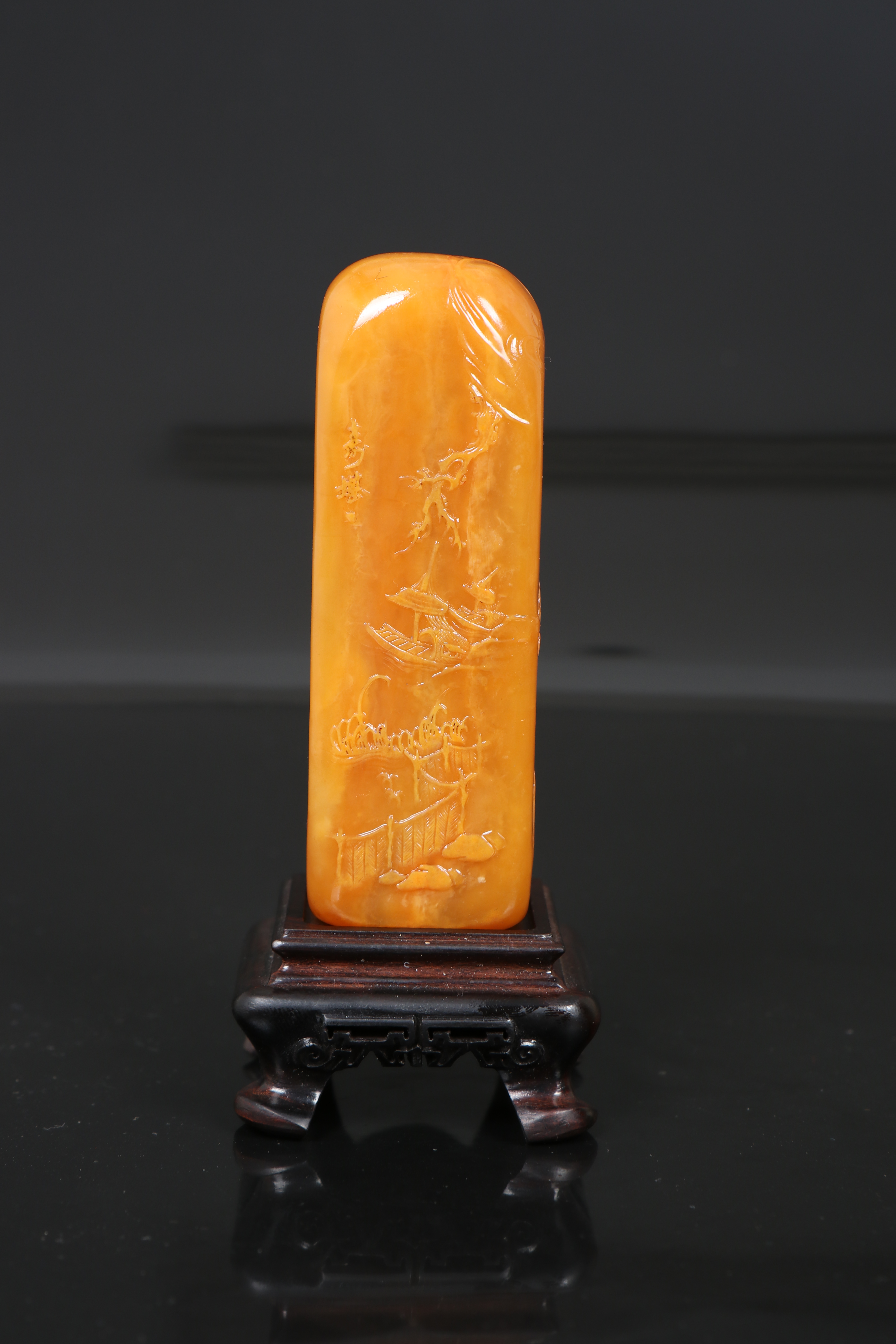 貔貅】古獣 田黄 美品 ラオス 老挝 水凍 印材 落款 遊印 雅号