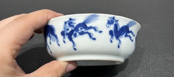 古玩陶瓷清代馬紋洗拍賣,當前價格2300元