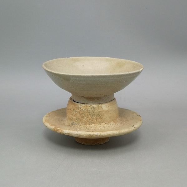 古玩陶瓷宋代龍泉系 青白瓷盞托拍賣,當前價格1300元