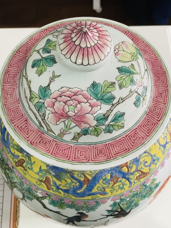 古玩陶瓷【精品】清光緒·粉彩五倫圖將軍罐拍賣，當(dāng)前價(jià)格65000元