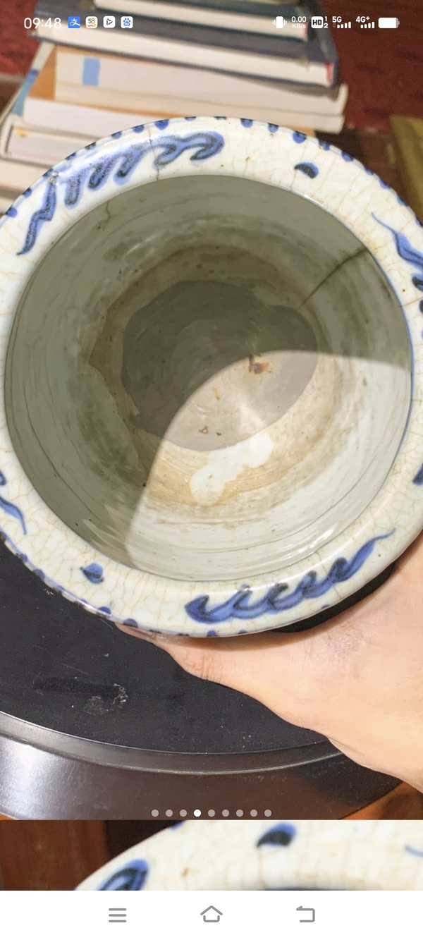 古玩陶瓷馬紋青花香爐拍賣,當前價格7800元