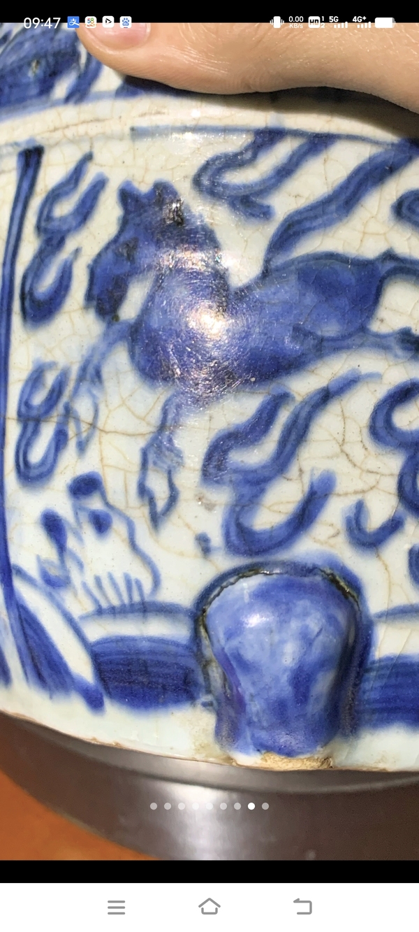 古玩陶瓷馬紋青花香爐拍賣,當前價格7800元