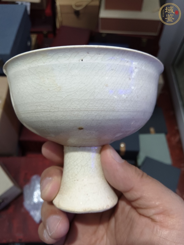 古玩陶瓷元代·福建窯青白釉高足杯真品鑒賞圖