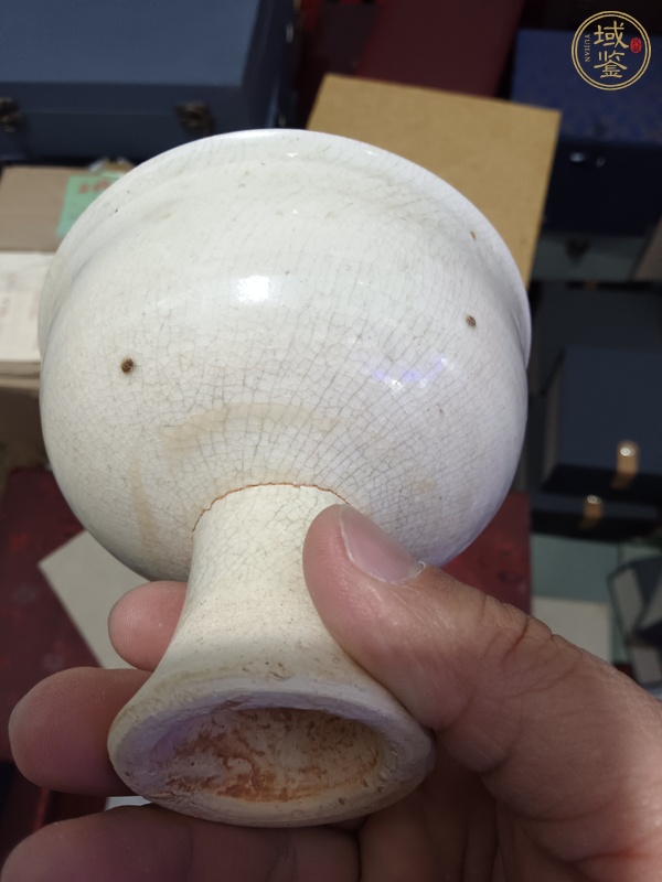 古玩陶瓷元代·福建窯青白釉高足杯真品鑒賞圖