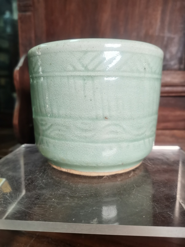 古玩陶瓷豆青釉香爐拍賣,當前價格2688元