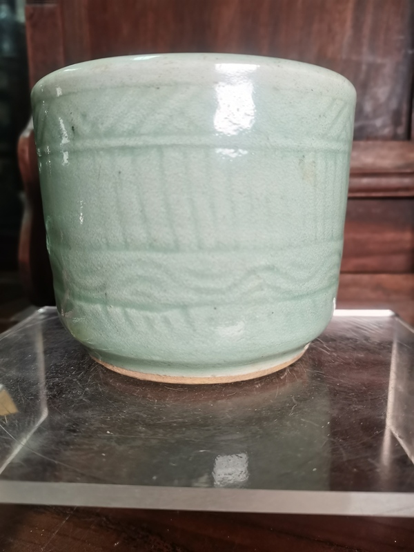 古玩陶瓷豆青釉香爐拍賣,當前價格2688元